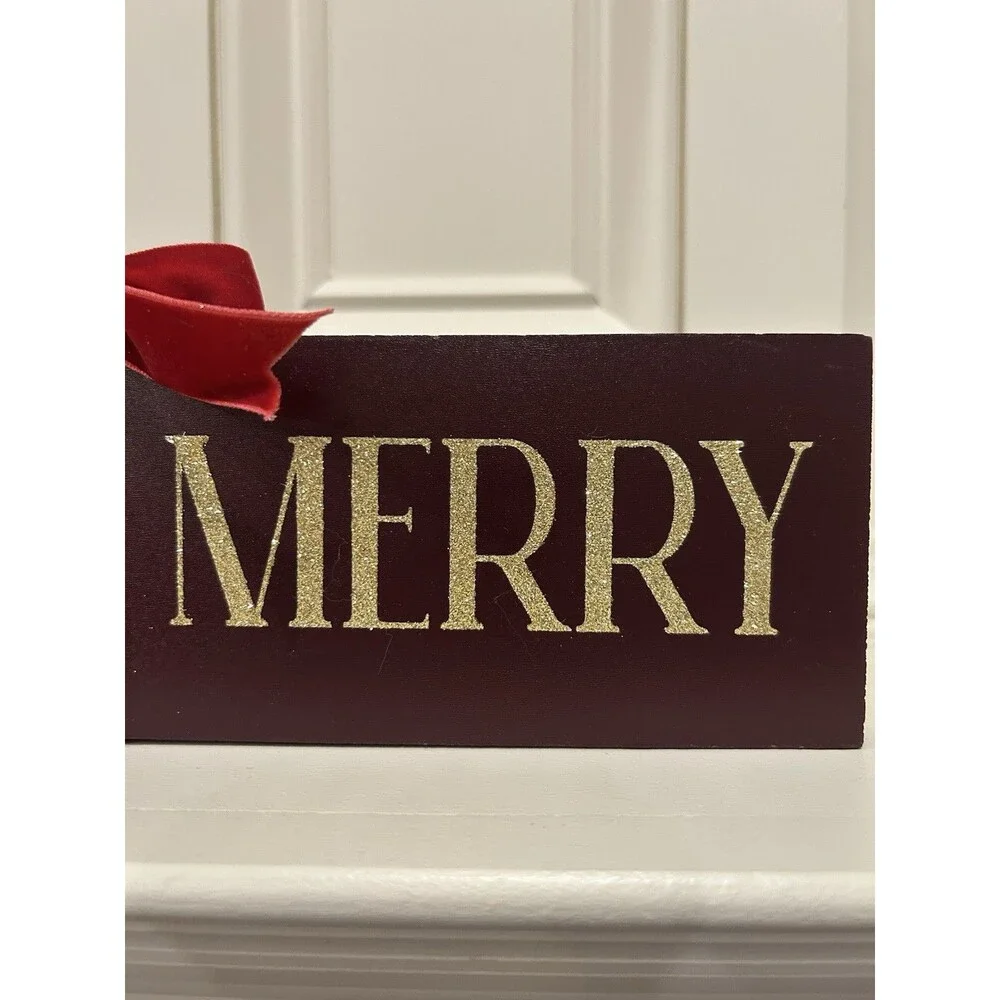 Ashland Holiday Tidings Merry Tabletop Red Gold Christmas Decor